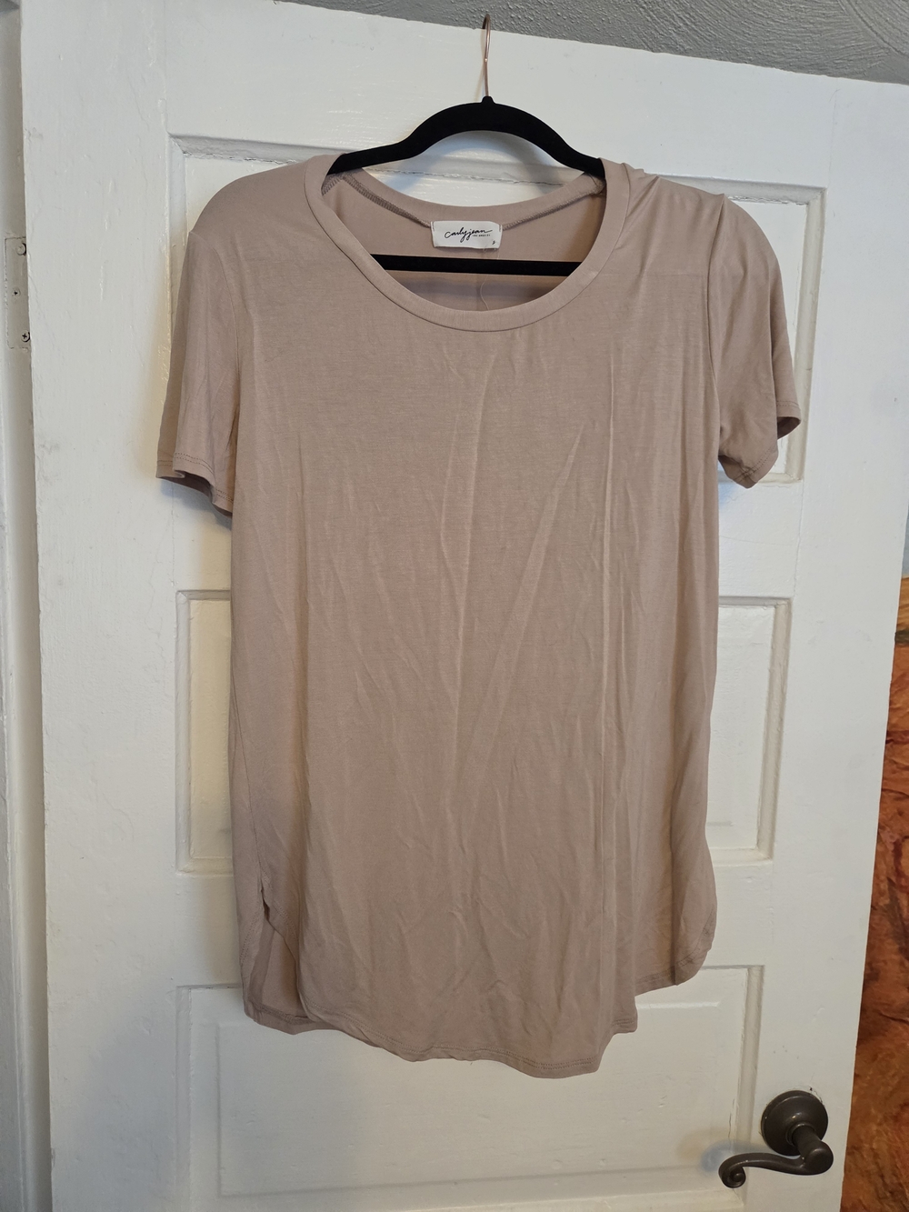 Carly Jean Los Angeles Short Sleeve Scoop Neck Tee - Blush